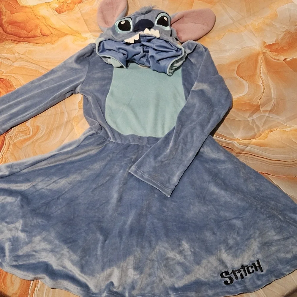 Disney Stitch Spirit Halloween Costume Girls 12-14 Hooded Dress Lilo & Stitch